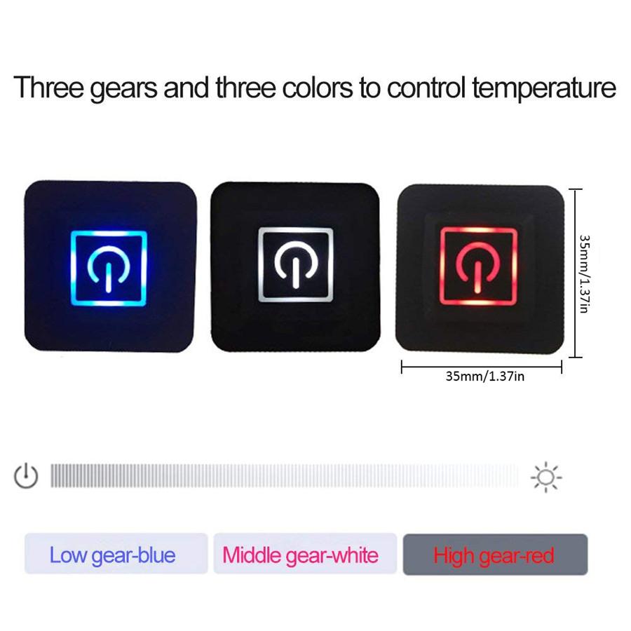 1 Set Electric Heating Pads 8.5W Driving in Winter Thermal Clothes Warmer Heated Jacket Mobile Warming Gear Switch For DIY Heated Clothing