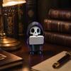 Sensenmann Statue Lese Figur 3D Gedruckte Mini Totenkopf Statue Vielseitige Schreibtischdekoration Niedliches Gotisches Skelett Ornament für Bücherregal,