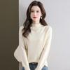 Yiliteng Women's 100% Lambswool Semi-High Neck Sweater