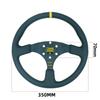 Car Modification Racing Leather/frosted Steering Wheel, Competitive Sports 14 Inch Flat Universal Steering Wheel