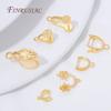 18K Gold Plated Pendants Pinch Clip Bail Clasp,Pendant Bail Connnector For Jewelry Making Supplies,DIY Necklace Accessorie