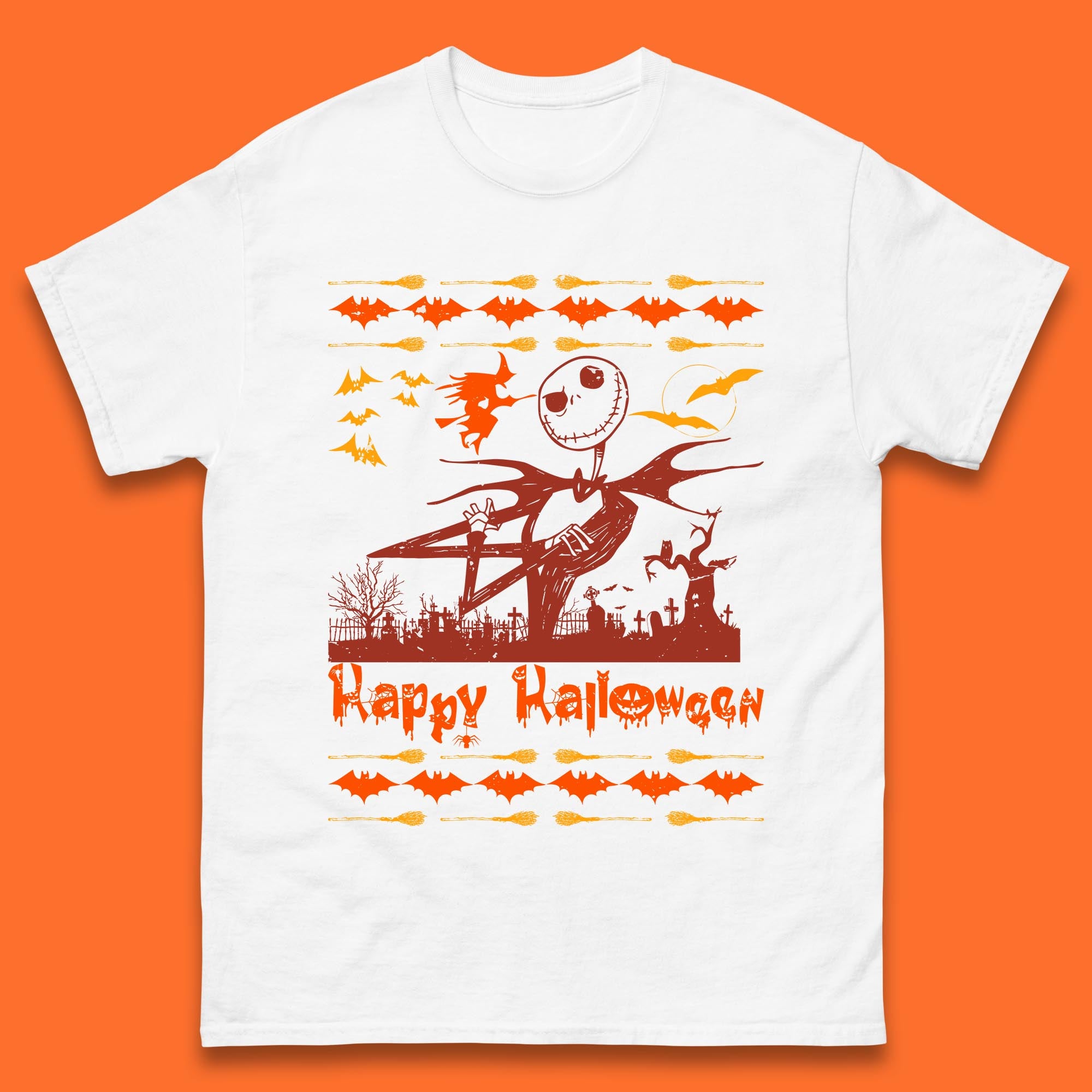 Jack Skellington Mens T Shirt Womens Tops Tees Nightmare Before Christmas Top S