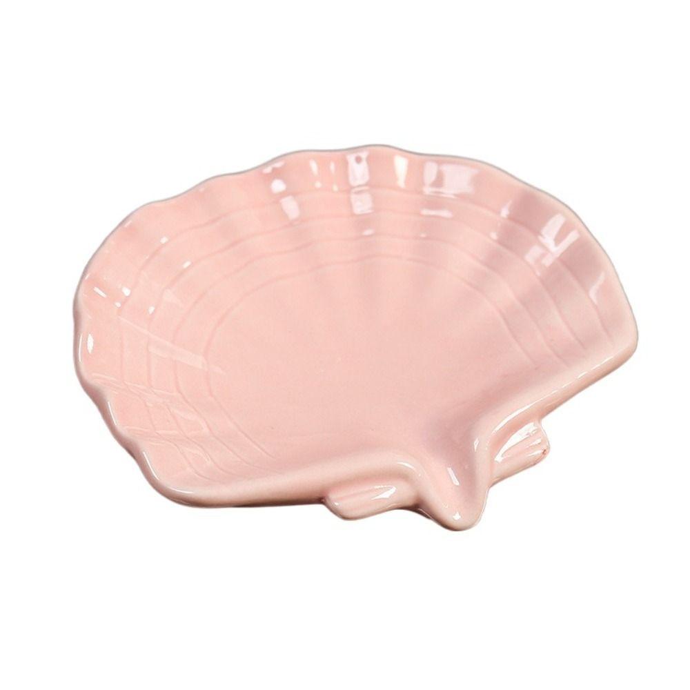 Ceramic Shell Conch Soap Box Soap Dish Soap Drying Rack Practical Drain Rack  Bathroom