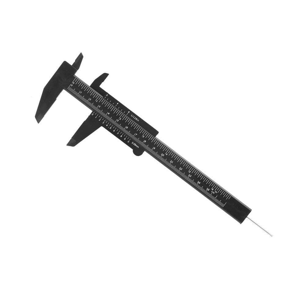 Plastic Vernier Caliper 150mm Length Sliding Gauge Ruler Double Scale Measuring Tool For Students