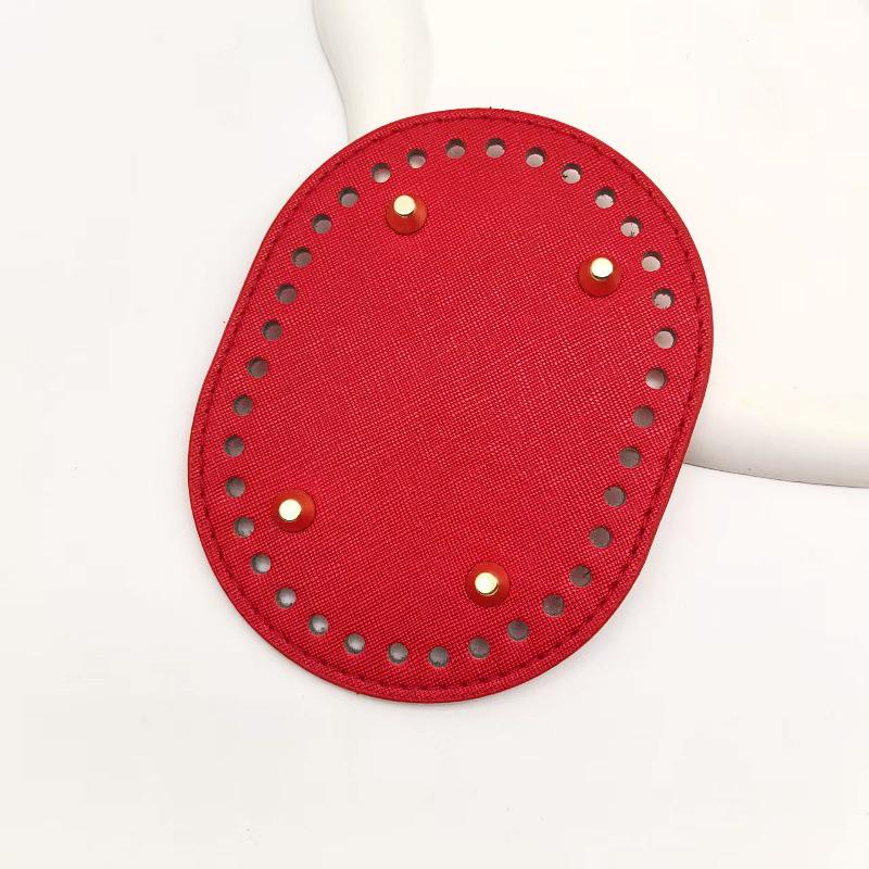 DIY HyunA Hand-Woven Crochet Bag Base: Oval Leather Bottom Plate & Luggage Accessories