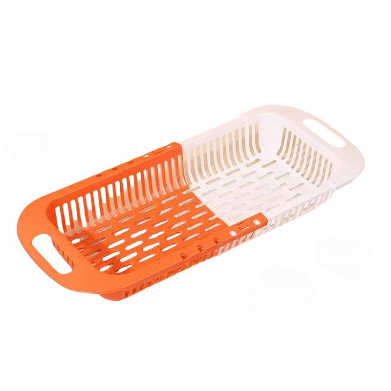 

Кухонная масштабируемая над раковиной расширяемая тонкая сливная корзина многофункциональная неперфорированная сливная корзина оранжевый
