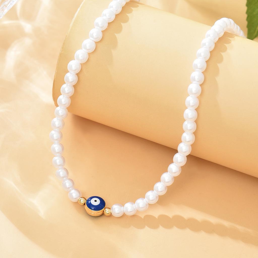 Perlenkette Damen Hundert Türme Heißer Verkauf Blaues Teufelsauge Design Geschenk Geometrische Modellierung Süßer Cooler Wind