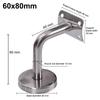 Handrail Bracket Stainless Steel Wall Support Hand Rail Balustrade Mopstick Wall Mounted Handrail Bracket Fixing Accessories