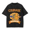 Jujutsu Kaisen Maki Zenin Graffiti-Stil Schriftzug Vintage Wash Print T-Shirt Herren 2026 Sommer Schwarz Übergroßes Tee Anime