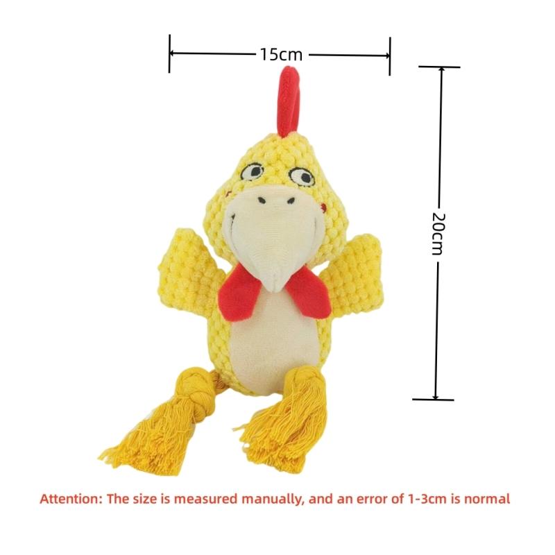 Stuffed Raw Small Joint Dog Plush Chew Toy Indestructible Bite Resistant Sound Puppy Squeaker Dogs Rattle for Pet Toys Supplies
