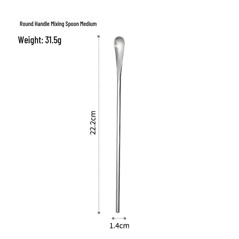 Zhinianhua 304 Stainless Steel Round Handle Stirring Spoons Set