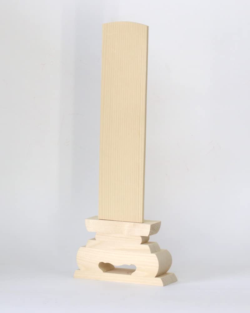 White wood memorial tablet, Nekomaru, 8 inches, total height 32 cm, 8.0 inches, wooden, for 49th day memorial services