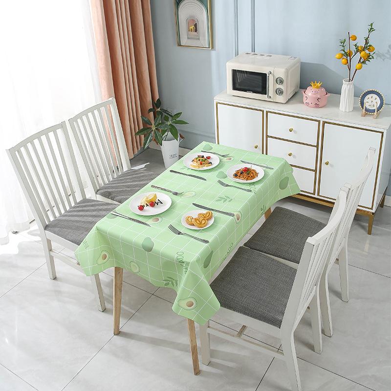 Home Tablecloth, Anti-scalding, Waterproof, Oil-proof, No-wash PVC Plaid Coffee Table Table Mat, Dormitory Tablecloth