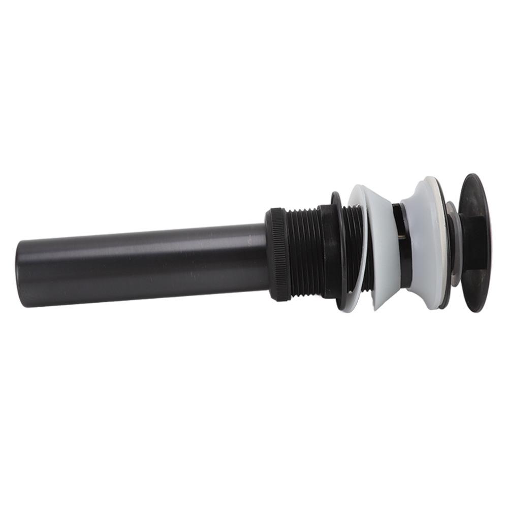 Matte Black Drain Stopper Push Bounce Sink Drain Strainer Bathroom Sink Drainer  Lavatory Drain