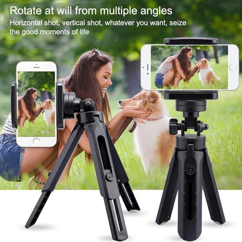 Mini Treppiede Portatile Estensibile da Tavolo per Smartphone Supporto per Cellulare Bastone da Selfie Treppiede Porta Telefono per Video in Diretta Selfie