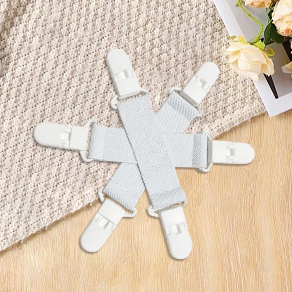 Bed Sheets Clips Compact Anti-Twist Wad-Free Bed Sheets Holder for Home Bedroom Living Room Apartment Dorm Dormitory Hotel
