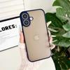 Luksusowe, odporne na wstrząsy, półprzezroczyste, matowe etui pancerne do iPhone'a 16 15 14 Pro Max Plus 13 12 Mini 11 XR X XS 7 8 SE, hybrydowe etui na komputer