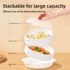 Microwave Safe Double Layer Steaming Basket Food Grade Plastic Steamer Tray For Home Cooking