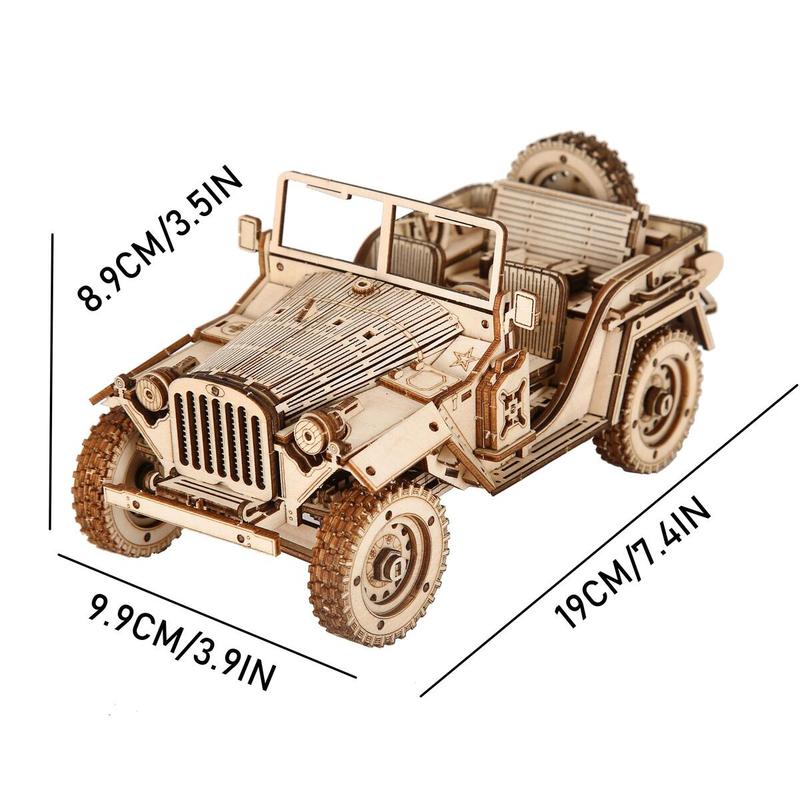 3D Puzzle Diy Wooden Toy Car Assembly Model For Adult Birthday Halloween Christmas Gifts