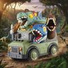Ocean Theme Toy Car Model Dinosaur Theme Educational Toys Creative Inertia School Bus  Kids Gifts