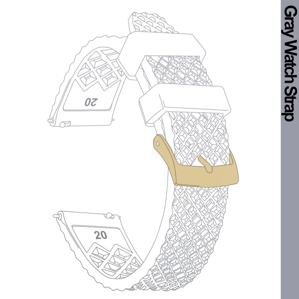 20mm/22mm Honeycomb Pattern FKM Rubber Watch Band Quick Release Spring Bars For Seiko SRP775Sweatproof Durable Replacement Strap