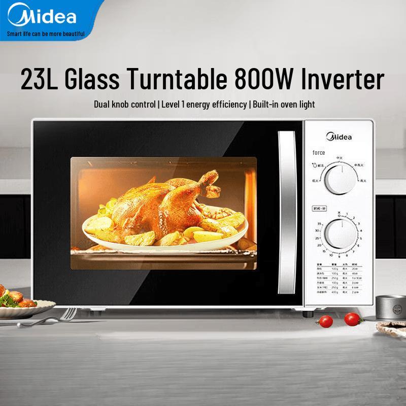 Midea 23L Inverter Microwave Oven with Knob Control CN plug (adapter included)
