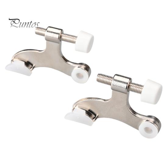 

2 шт. дверной стопор, атласный никель, регулируемый, простая установка, с белыми резиновыми наконечниками на бампер, прочный шарнирный штифт, дверной стопор 2pcs серебряный