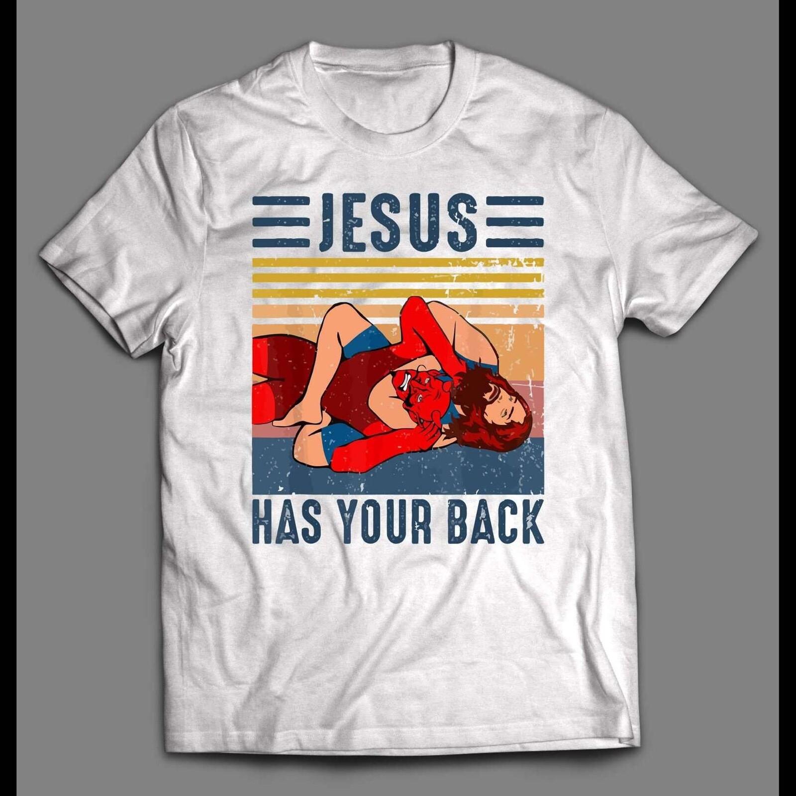 JESUS HAS YOUR BACK MMA WRESTLING SHIRT L