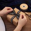 Cotton Ribbon for Gift Wrapping Black and White Musical Notes Ribbon, 5/8" x 11 Yards Music Skin Friendly Trim Note Printed DIY Crafts Party