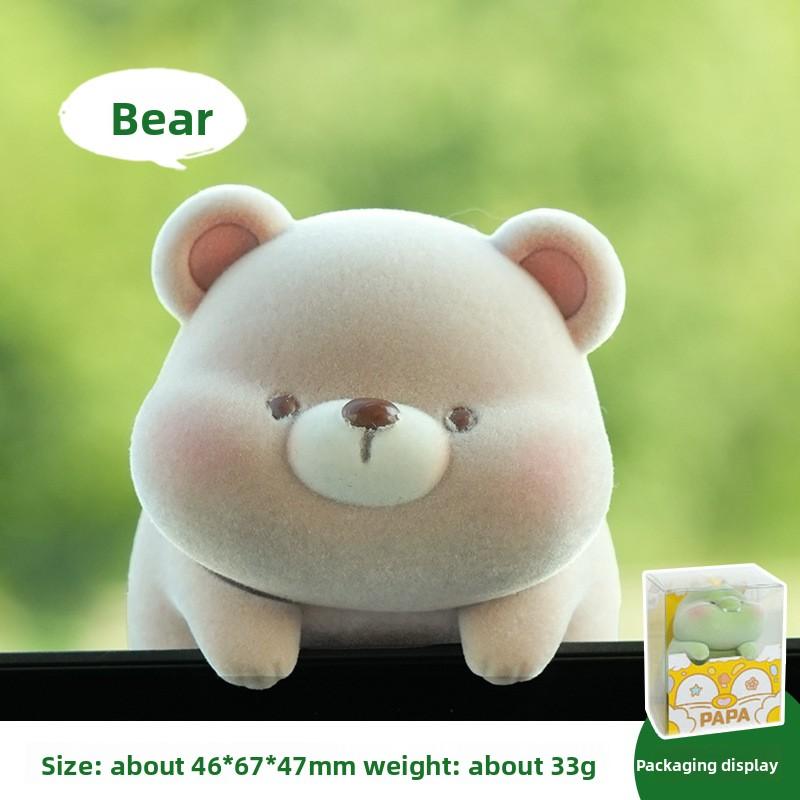 Soft and Cuddly Cute Sitting Figure Deskware for Computer Desktop, Car Dashboard Display Decoration, Adorable