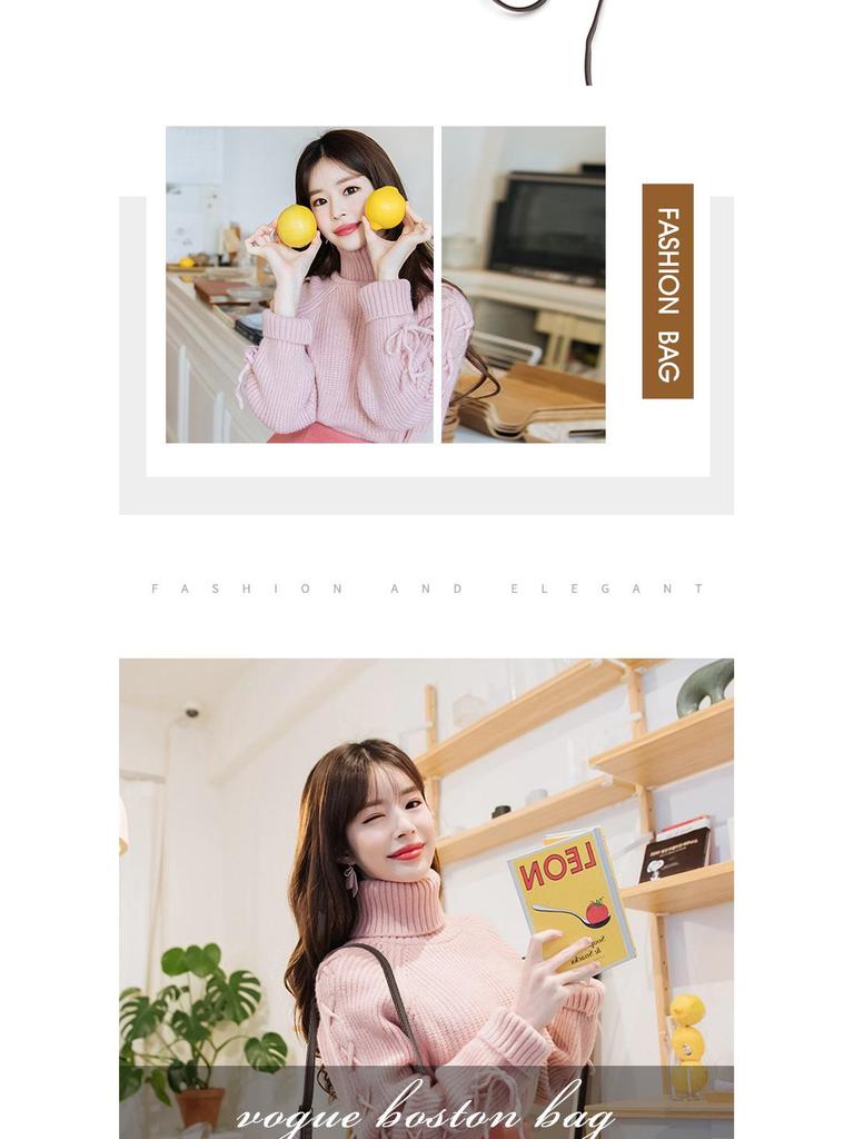 2019 Women's Summer Fashion Soft Leather Boston Pillow Handbag & Crossbody Bag