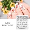 kads Fashion 047 Nagel-Stempelplatten, Nail Art, Einhorn, Blumen, Bildplatte, Schablone für Nägel, Maniküre, Nagelzubehör, Stamper