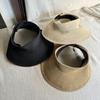 New Papyrus Empty Top Hat Children Spring and Summer Sun Protection Hat UV Protection Topless Hat Foldable Outdoor Hat