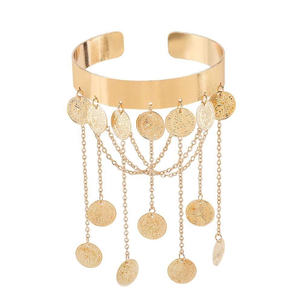 Pearl Tassel Arm Chain Adjustable Open Cuff Bracelet Armlet Armband Upper Arm Bangles  Party