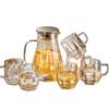 Hochtemperaturbeständige Diamant-Teekanne & Glasbecher-Set für Wohnzimmer - Leichter Luxus Heimkollektion