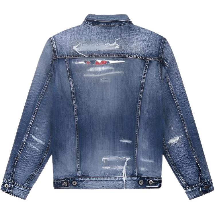 Levis Distressed Fleece Lined Denim Jacket Men Jackets 67485-0011