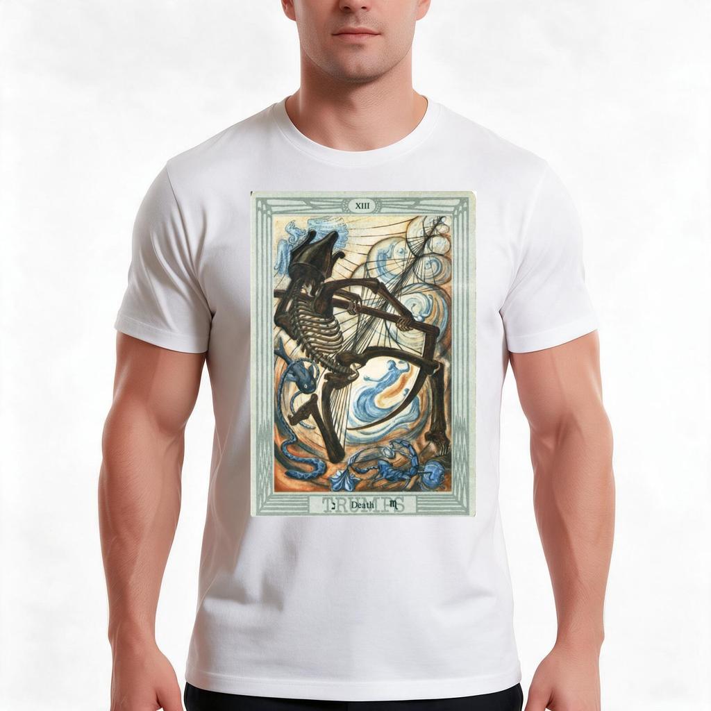 Thoth Tarot The Death Aleister Crowley Tshirt Summer Casual Cotton Tee Oversized Streetwear Tops Vintage Graphic Print