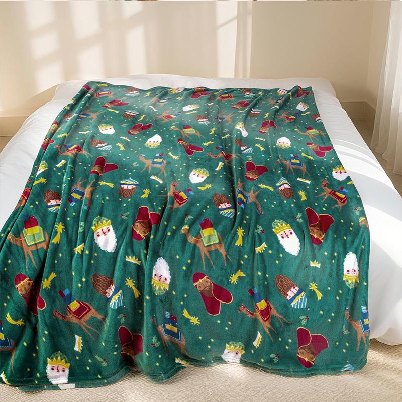 Printed Christmas Blanket Christmas Decorative Blanket Little Soft Blanket Warm Cover For Winter 130x170cm