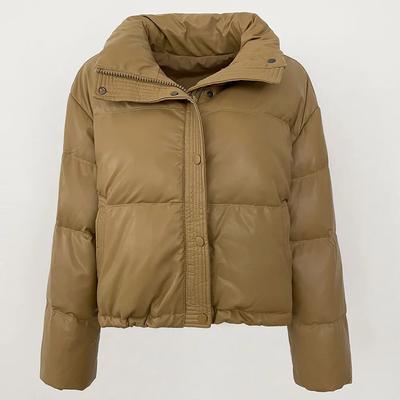 OFTBUY Moda Otoño e Invierno Estilo Coreano Chaqueta Corta de Plumón para Mujer 90% Plumón de Pato Blanco