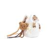 DIOR DIY Style Cosmetic Bag Rabbit Caramel, Jinghe, Plush Rabbit Decoration, Soft Cute Healing, Cute, Cool French Style, Small White Bag,