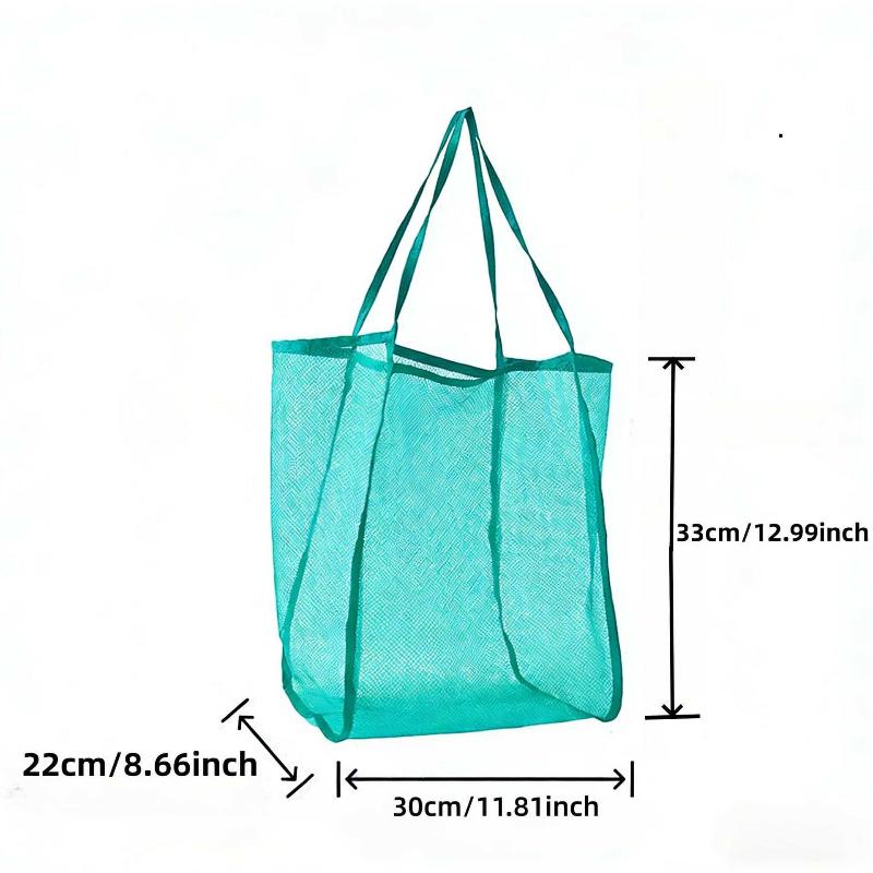 Mesh Beach Bag Lightweight Breathable Quick Dry Travel Tote For Beach Trips Outdoor Activities Store Towels Toys