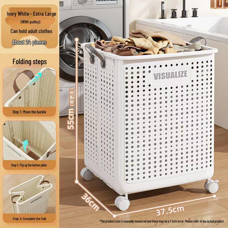 Foldable Large Capacity Laundry Hamper for Bathroom/Balcony