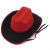 Popular European and American style suede western cowboy hat men and women contrasting colors simple big eaves jazz hat