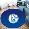 FC Schalke 04 Round Area Rug,Carpet Rug for Living Room Bedroom Sofa Playroom Decor,Non-slip Floor Mat
