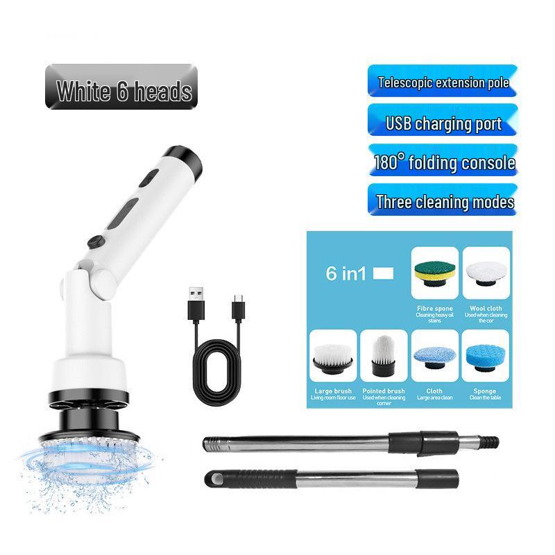 Dual-Use Powerful Handheld Electric Cleaning Brush for Bathroom, Glass, Kitchen, and Toilet
