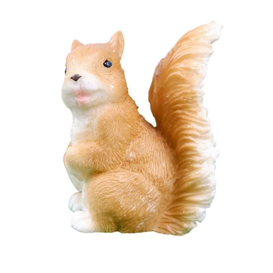 

Mini Squirrel Figurine Tiny Resin Squirrel Fairy Garden Accessories Cute Miniature Animal Statue for Moss Landscape DIY Terrarium Home Decor H