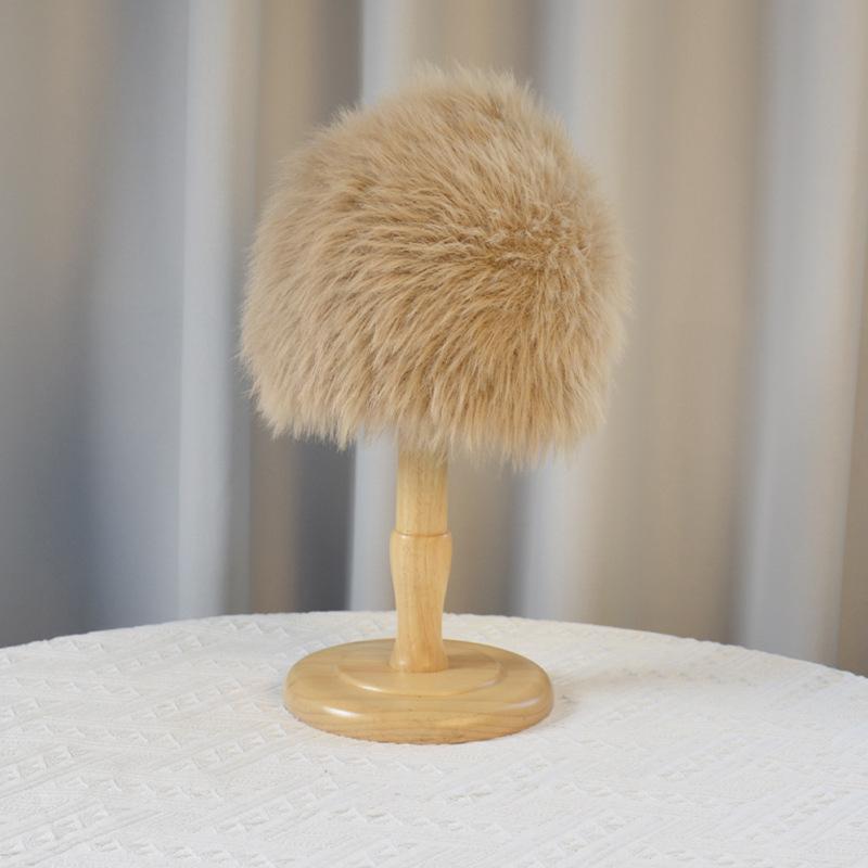 

Женская осенне-зимняя теплая утолщенная защитная шапка для ушей, рыболовная шапка из холодного меха, бархатная вязаная шапка, милая милая шапка One Size хаки