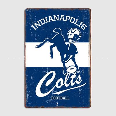 American Football Club Indianapolis Colts Vintage Poster Wall Art Metal Painting Garden Tin Sign Home Decor Room Decoration