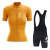 LIV Maglia da Ciclismo Donna Set Abbigliamento Estivo da Ciclismo Manica Corta Maglia da Corsa su Strada Completo Pantaloncini da Ciclismo con Bretelle