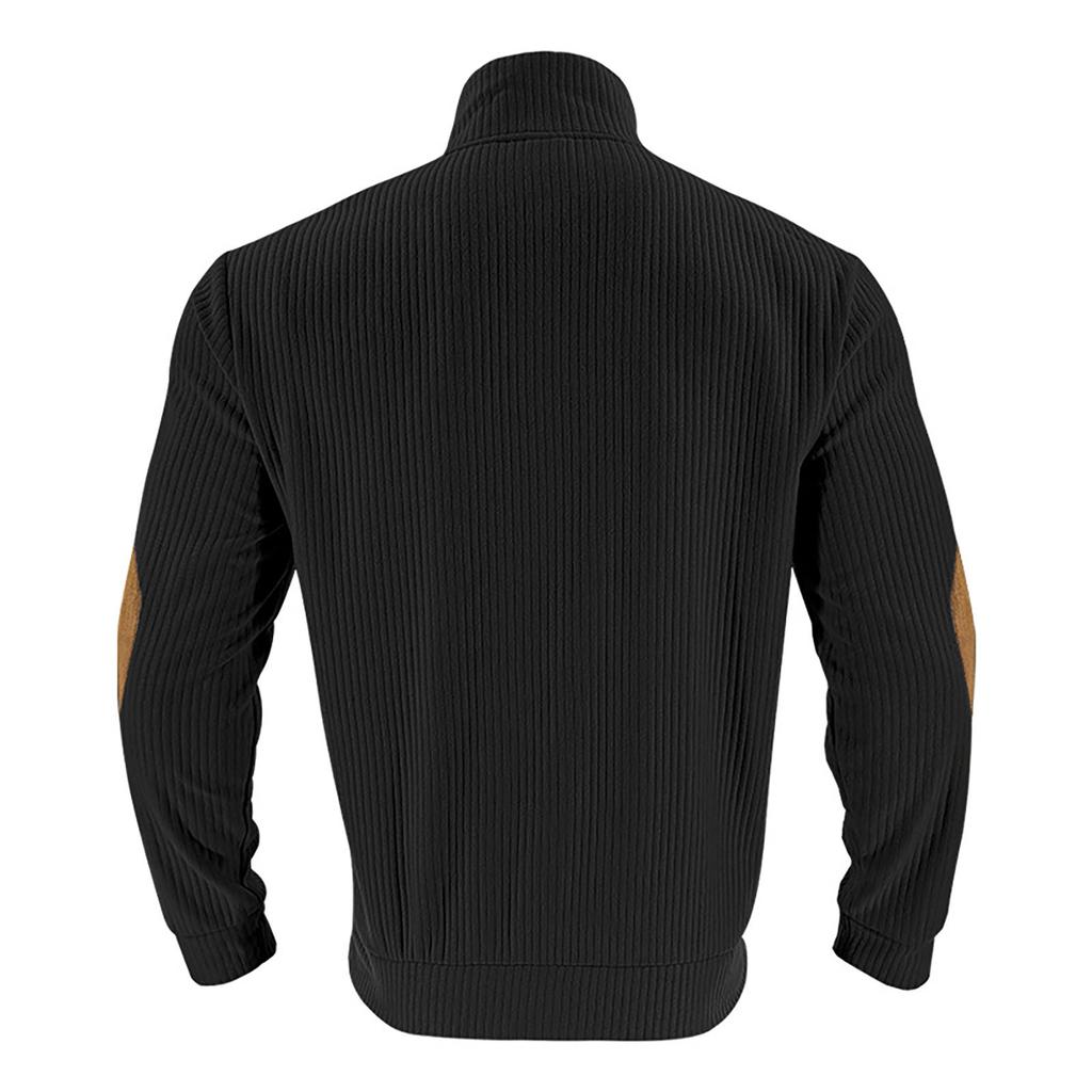 Sudadera Color Block con Media Cremallera y Cuello Alto para Hombre Sudadera Deportiva de Talla Grande Casual con Cuello Alto para Hombre